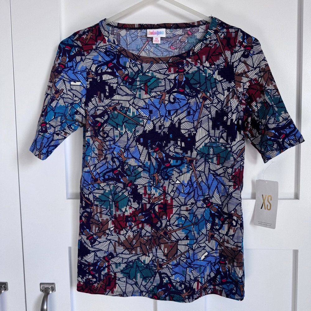 NWT LuLaRoe Gigi Women's Size XS Disney Dr Facilier Top Princess and the Frog